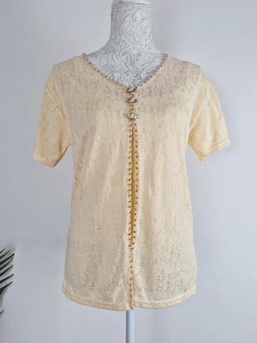 Vintage butter yellow beaded - butter,
