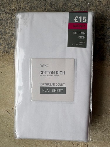 Next white flat bed sheet