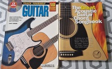 2 Books: The Great Acoustic Guitar Chord Songbook And Teach Yourself Guitar