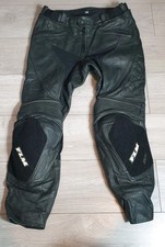 FLM Real Leather Motorcycle Pants W36 L30 Armored Racing Gear
