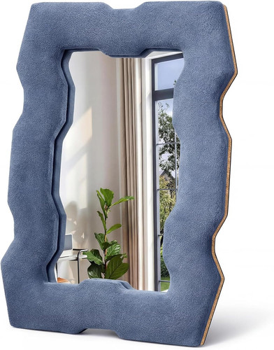Blue funky mirror irregular - mirror,,