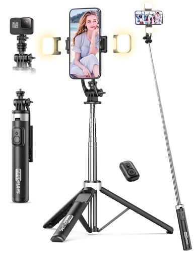 Selfie stick tripod with - 53,