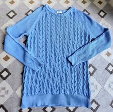 Ladies cotton traders cable knit 100% cotton jumper, 12 uk, superb condition 