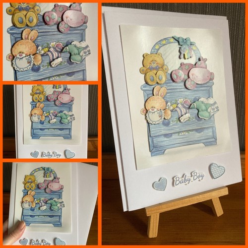 Handmade decoupage card - handmade, 3d