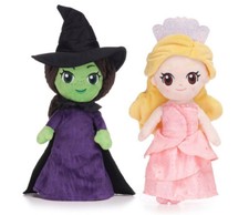 NEW OFFICIAL POSH PAWS WICKED PLUSH DOLLS 10" ELPHABA GLIND SOFT TOYS