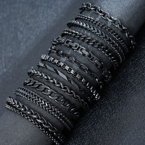 Men stainless steel - men, black