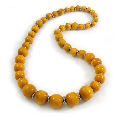Dusty yellow graduated wooden - graduated,