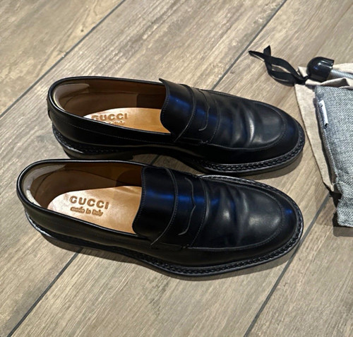 Gucci men black leather - gucci,