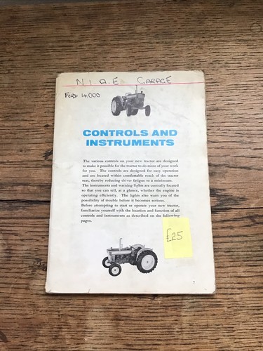 Ford 4000 tractor controls - controls, and