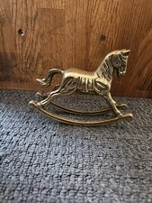 Brass Vintage Rocking Horse Ornament Solid Brass
