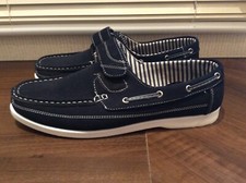 Mens BNWOT Navy & White Slip On Boat Shoe from Memphis Size 9/43