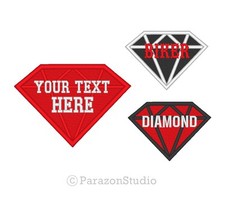 Custom Embroidered Diamond