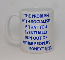 Margaret Thatcher Problem With Socialism Quote Mug Can Personalise Tory PM Gift