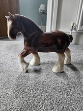 Pottery Shire Horse Figurine