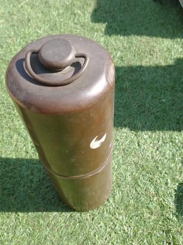 Vintage copper cylinder hot - copper,