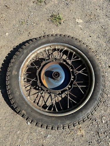 Vintage motorcycle wheel barn - vintage,