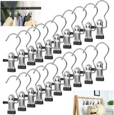 20 Pcs Portable Laundry Hooks, No-Slip Metal Boots Hangers,Single Coat Hangers