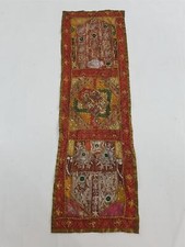 Vintage Indian Traditional Patchwork Embroidered Wall Hanging 149x46cm
