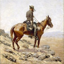 Tile Mural The Lookout Cowboy