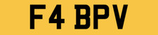 Initials number plate car - pv,