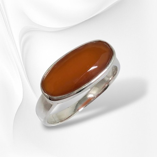 Carnelian ring solid 925 - carnelian,
