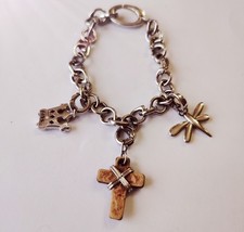 Fossil Silver Tone Charm Bracelet