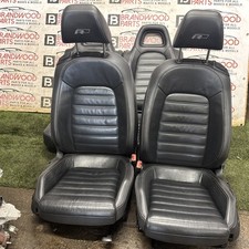 VOLKSWAGEN SCIROCCO R LINE COMPLETE BLACK LEATHER SEAT SET HEATED