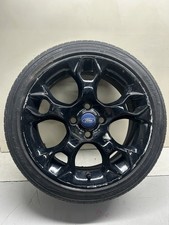GENUINE 17" FORD FIESTA MK7 ZETEC S SNOWFLAKE ALLOY WHEEL IN BLACK 205/45R17