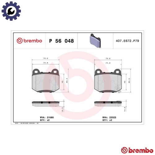 Brake pad set - set, 56