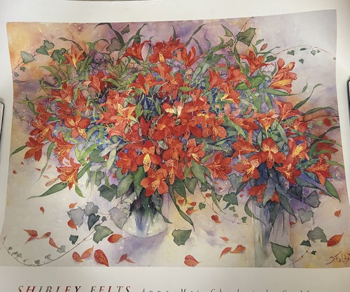 Shirley felts flowers poster - shirley,