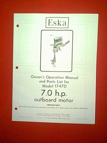 Eska outboard motor model - outboard,