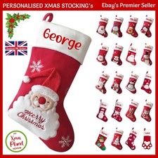 Personalised XMAS STOCKINGS Luxury Christmas Sacks, Stocking, 100s Designs