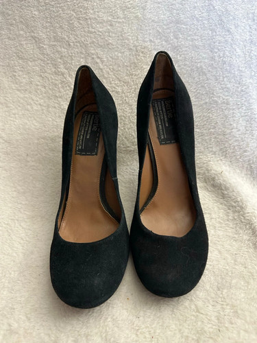 Bertie black court shoes high - black,
