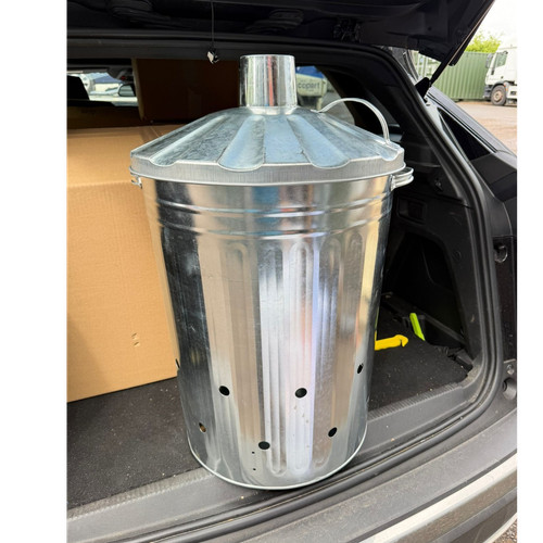 Galvanised metal cylinder - galvanised,