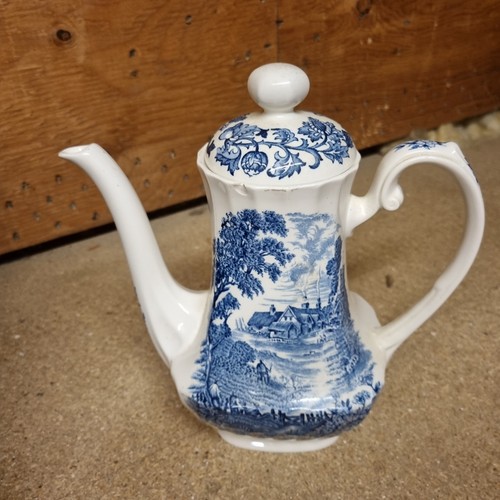 Blue and white ridgway - blue,