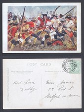 Royal Warwickshire Regiment Battle of Almansa Almanza Postcard. 1907. Rifles