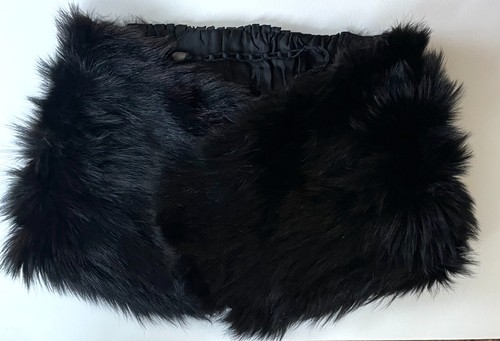Antique black fur evening