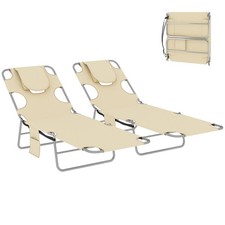 Outsunny sun loungers with - 2,