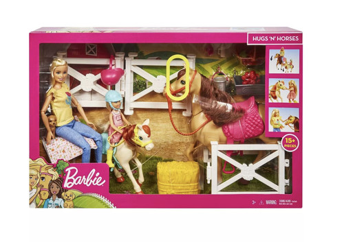 Barbie hugs horses playset - hugs,