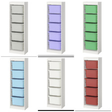 Ikea TROFAST Storage combination with boxes, white/white, 46x30x145 cm new