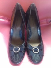 Brand New with Tag-Pretty Dark Navy Metallic Sparkle Shoes (Dunnes) EU 41/UK 7.5