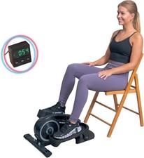 Under Desk Pedal Exerciser for Auction Detachable LCD Display Black