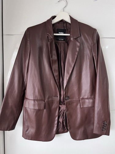Bershka faux leather brown - bershka,