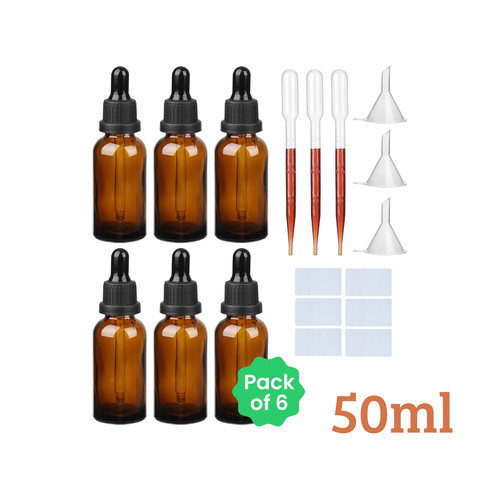 Amber glass dropper bottle - 6,