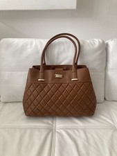 LK Bennett  Quilted Tote Bag Tan Brown