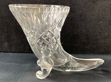 Elegant Cut Glass Cornucopia