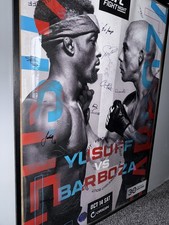 Huge Autographed UFC Sodiq Yusuff Vs Edson Barboza signed poster memorabilia 