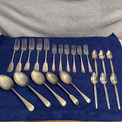 Silver plated forks - &, spoons