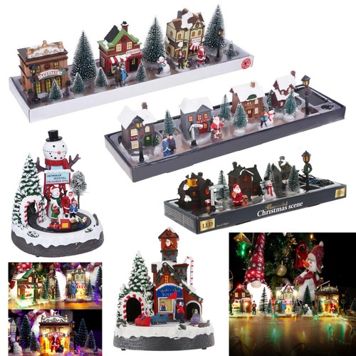 Christmas village scene - village,