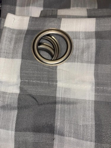 Grey white gingham - , semi